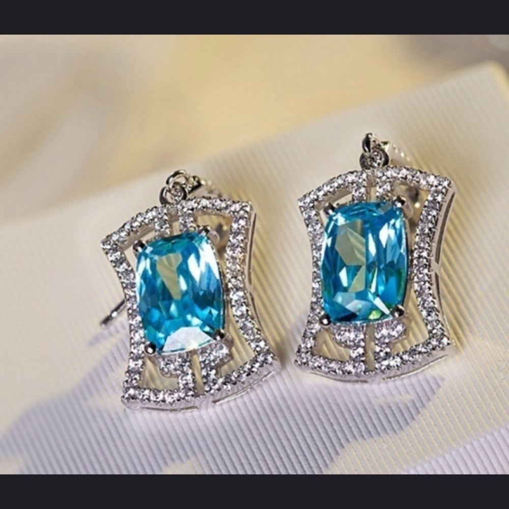 Aquamarine earrings - Picture 3 of 5